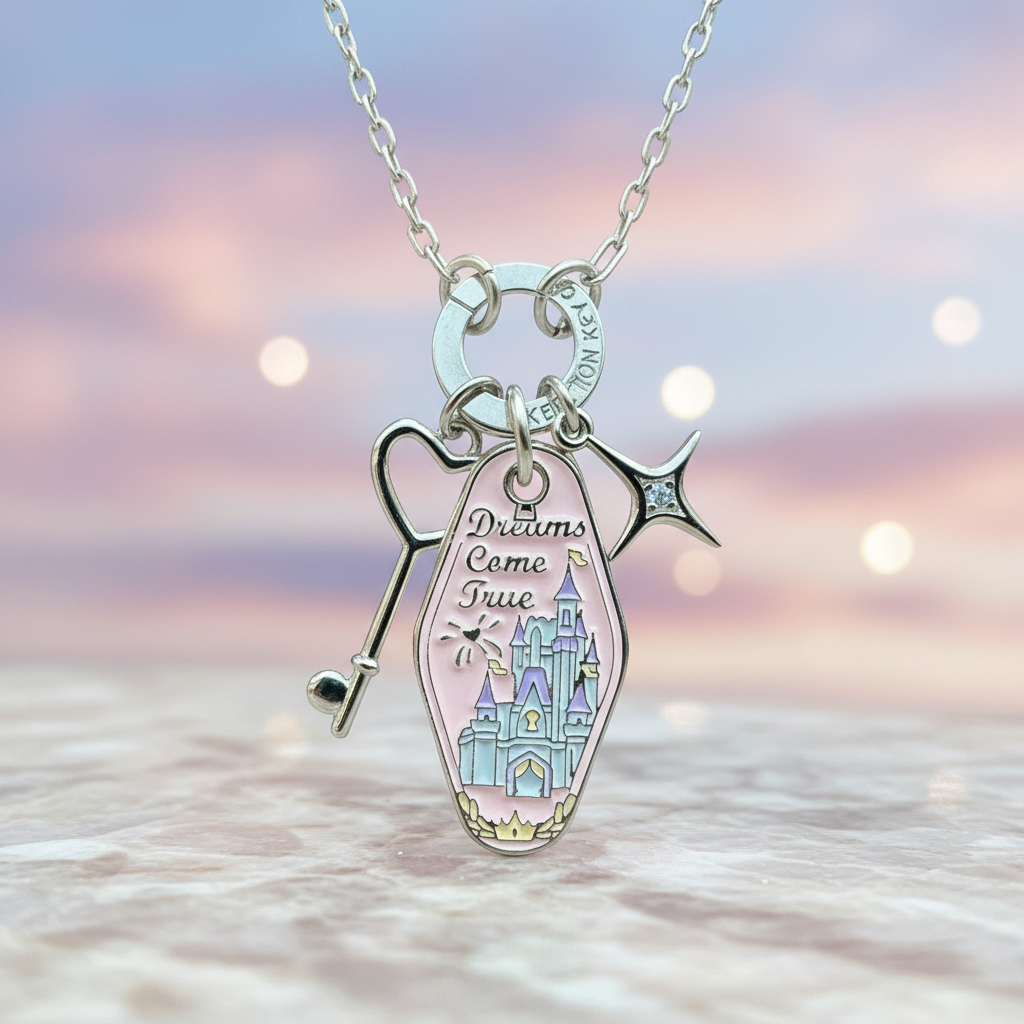 Dream Castle Silver Key Necklace